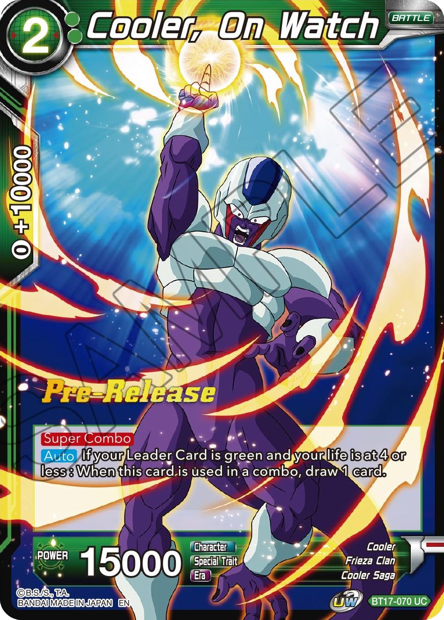 Cooler, On Watch (BT17-070) [Ultimate Squad Prerelease Promos] | Dragon's Lair Comics and Fantasy Houston TX