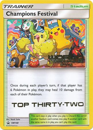 Champions Festival (SM148) (2018 Top Thirty Two) [Sun & Moon: Black Star Promos] | Dragon's Lair Comics and Fantasy Houston TX