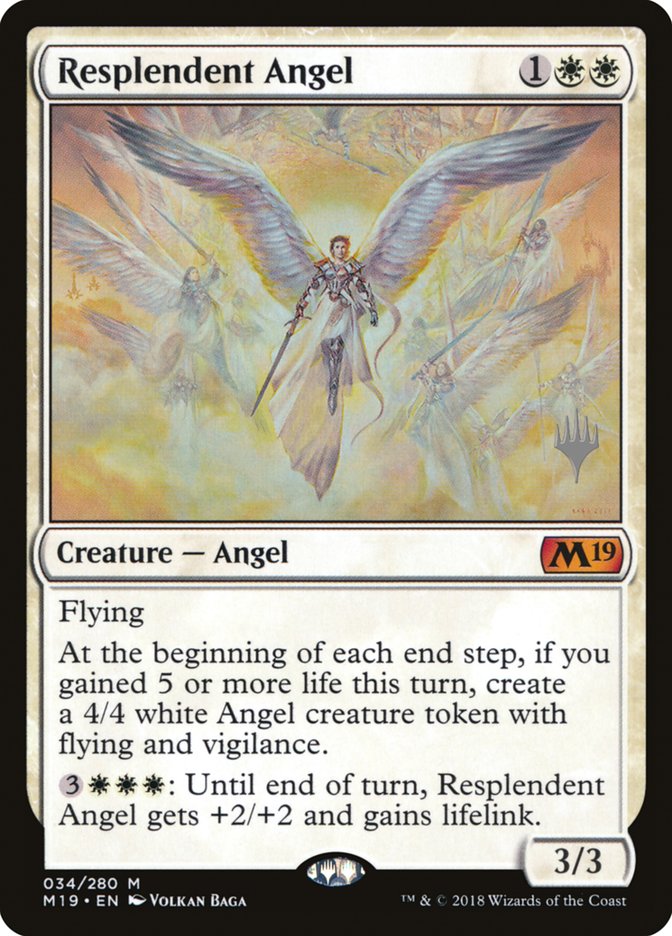 Resplendent Angel (Promo Pack) [Core Set 2019 Promos] | Dragon's Lair Comics and Fantasy Houston TX