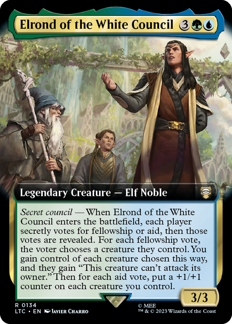 Elrond of the White Council (Extended Art) [The Lord of the Rings: Tales of Middle-Earth Commander] | Dragon's Lair Comics and Fantasy Houston TX