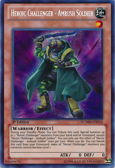 Heroic Challenger - Ambush Soldier [NUMH-EN010] Secret Rare | Dragon's Lair Comics and Fantasy Houston TX