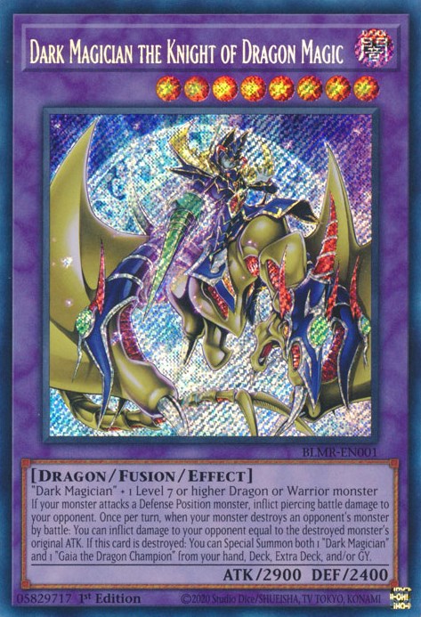 Dark Magician the Knight of Dragon Magic [BLMR-EN001] Secret Rare | Dragon's Lair Comics and Fantasy Houston TX