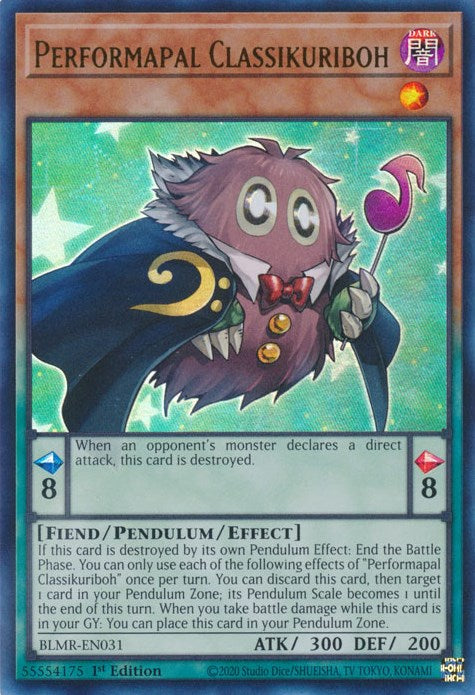 Performapal Classikuriboh [BLMR-EN031] Ultra Rare | Dragon's Lair Comics and Fantasy Houston TX