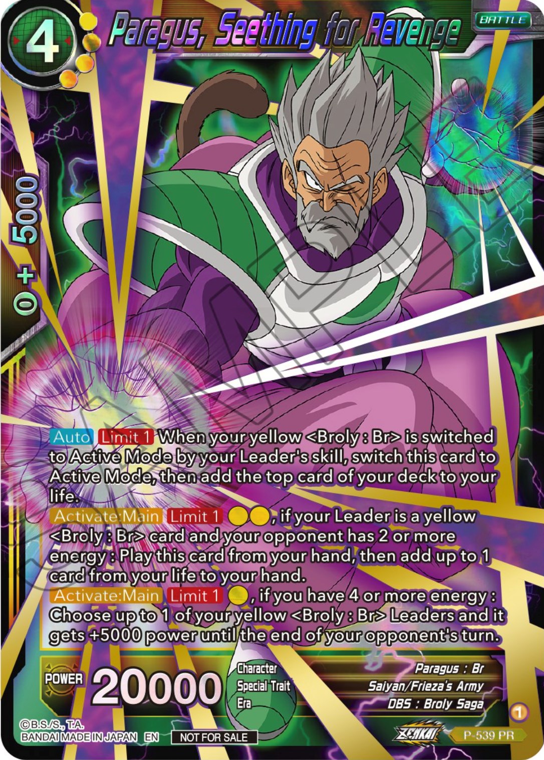 Paragus, Seething for Revenge (Championship Selection Pack 2023 Vol.2) (Gold-Stamped Shatterfoil) (P-539) [Tournament Promotion Cards] | Dragon's Lair Comics and Fantasy Houston TX