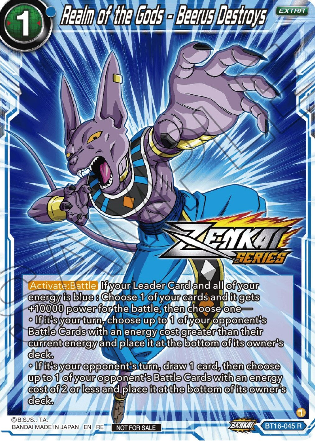 Realm of the Gods - Beerus Destroys (Event Pack 12) (BT16-045) [Tournament Promotion Cards] | Dragon's Lair Comics and Fantasy Houston TX