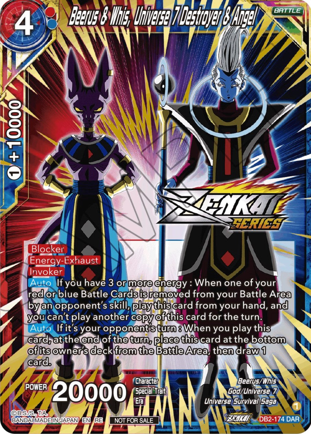 Beerus & Whis, Universe 7 Destroyer & Angel (Event Pack 12) (DB2-174) [Tournament Promotion Cards] | Dragon's Lair Comics and Fantasy Houston TX