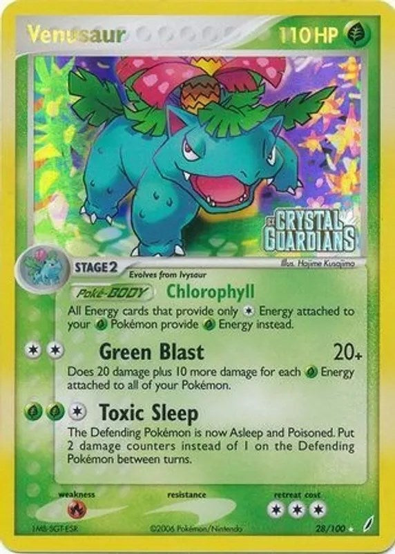 Venusaur (028/100) (Prerelease) [EX: Crystal Guardians] | Dragon's Lair Comics and Fantasy Houston TX