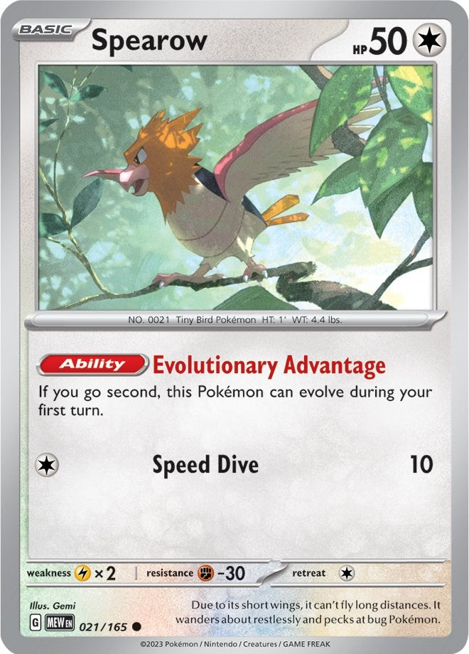 Spearow (021/165) [Scarlet & Violet: 151] | Dragon's Lair Comics and Fantasy Houston TX