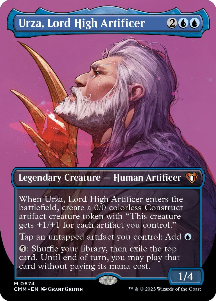 Urza, Lord High Artificer (Borderless Profile) [Commander Masters] | Dragon's Lair Comics and Fantasy Houston TX