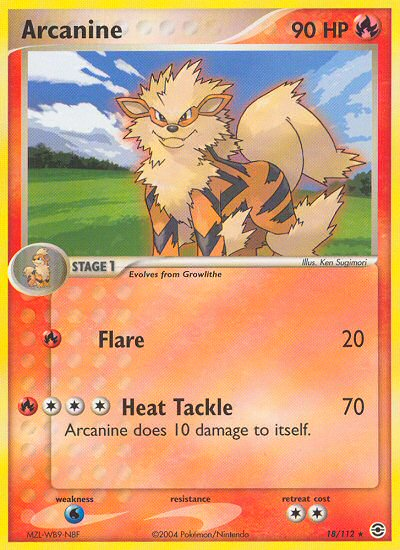 Arcanine (18/112) [EX: FireRed & LeafGreen] | Dragon's Lair Comics and Fantasy Houston TX