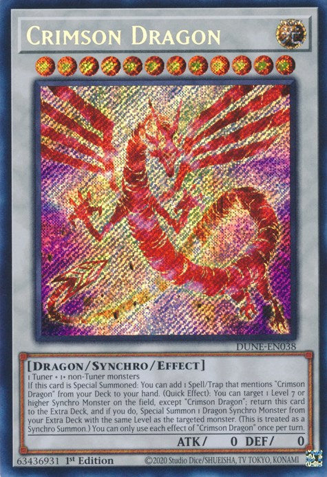 Crimson Dragon [DUNE-EN038] Secret Rare | Dragon's Lair Comics and Fantasy Houston TX