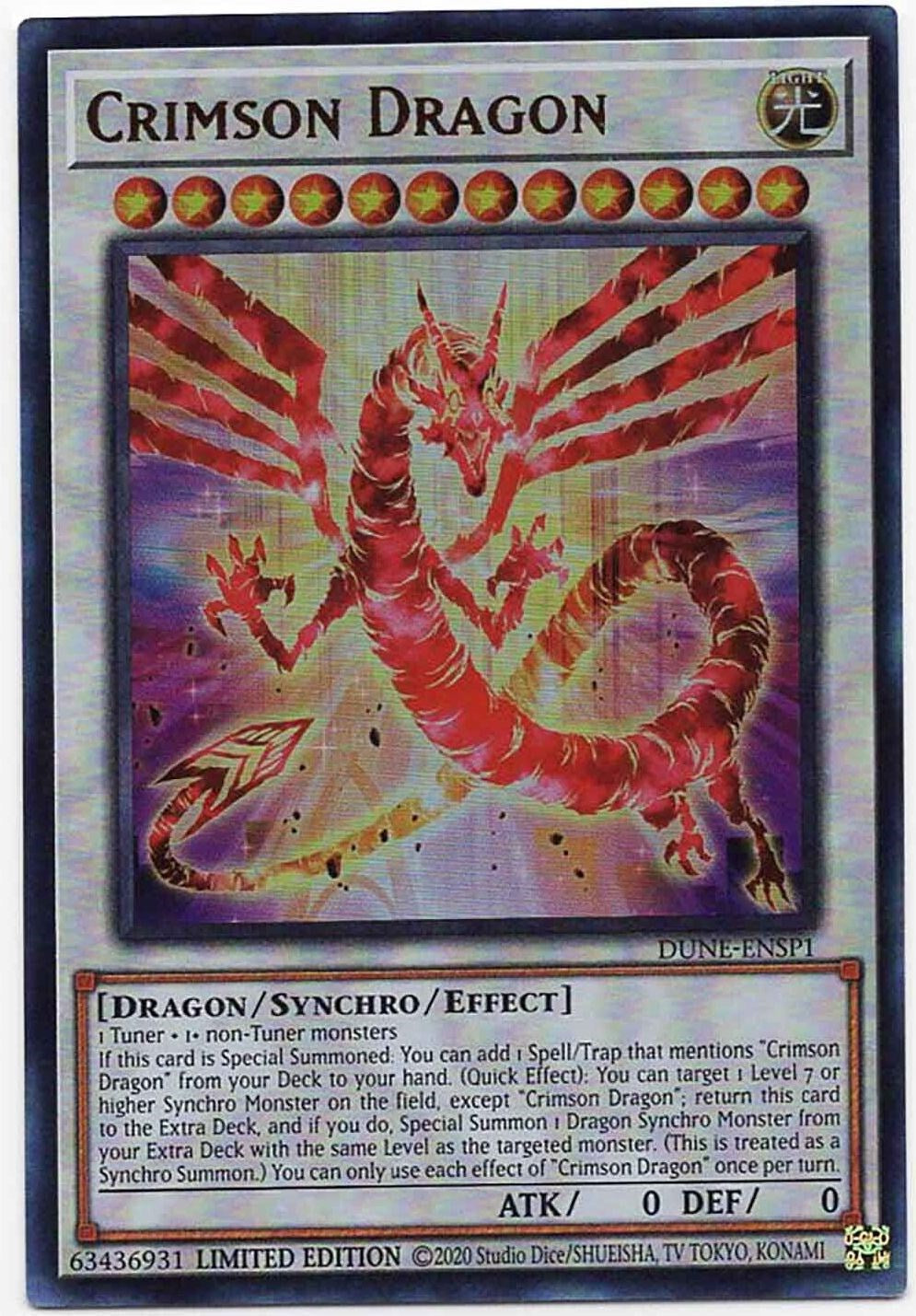 Crimson Dragon [DUNE-ENSP1] Ultra Rare | Dragon's Lair Comics and Fantasy Houston TX