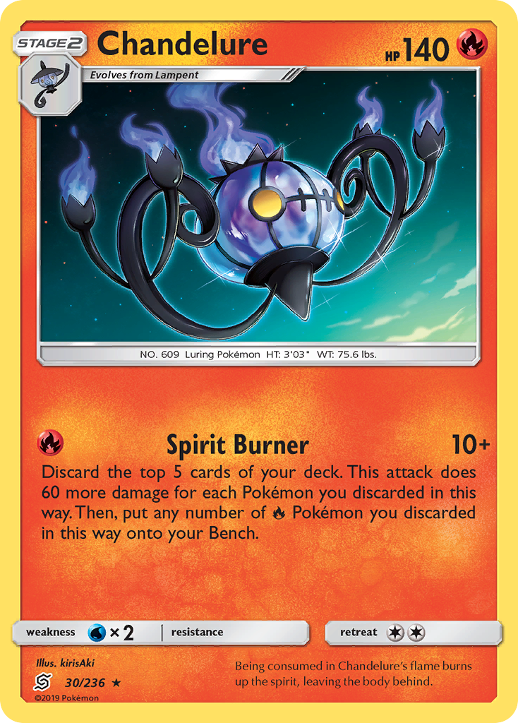 Chandelure (30/236) [Sun & Moon: Unified Minds] | Dragon's Lair Comics and Fantasy Houston TX