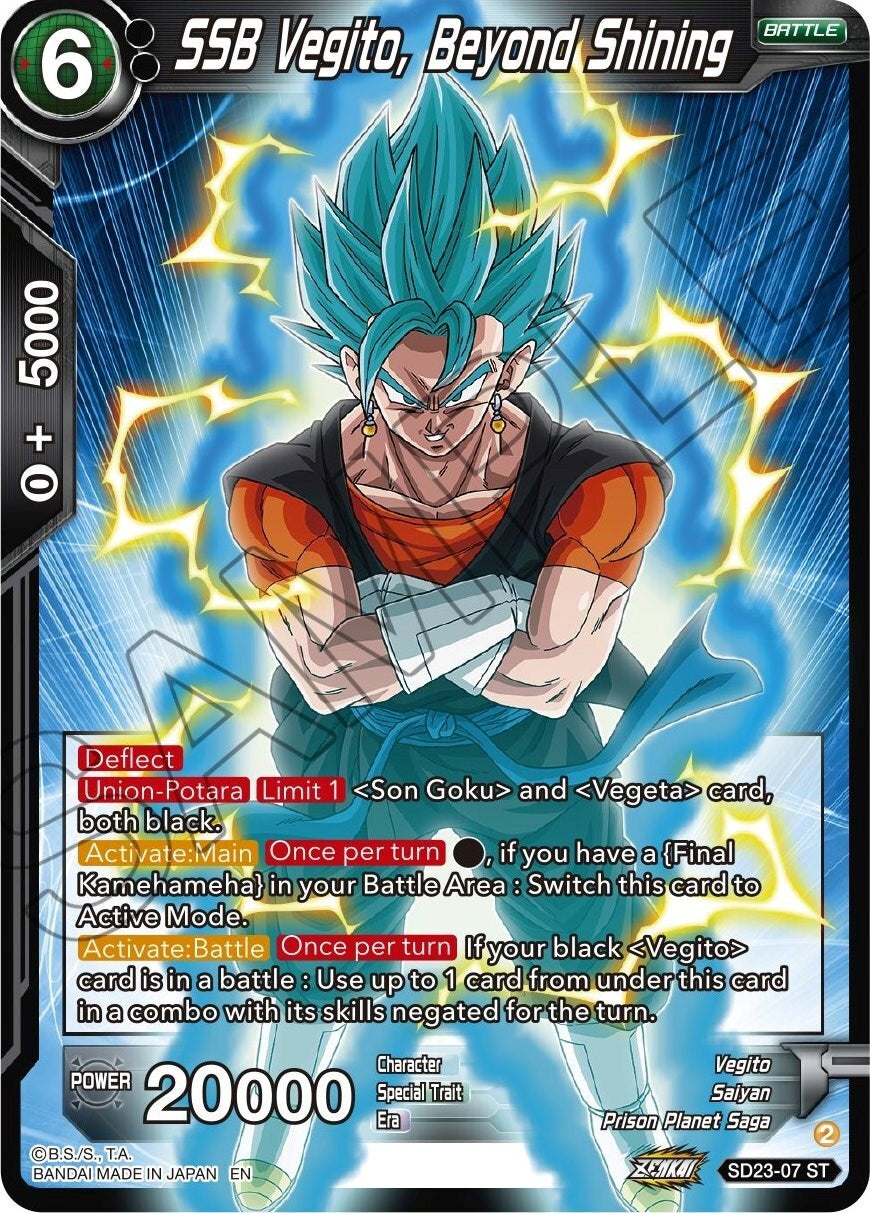 SSB Vegito, Beyond Shining (SD23-07) [Critical Blow] | Dragon's Lair Comics and Fantasy Houston TX