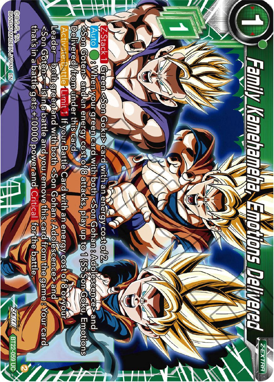 Family Kamehameha, Emotions Delivered (BT22-059) [Critical Blow] | Dragon's Lair Comics and Fantasy Houston TX