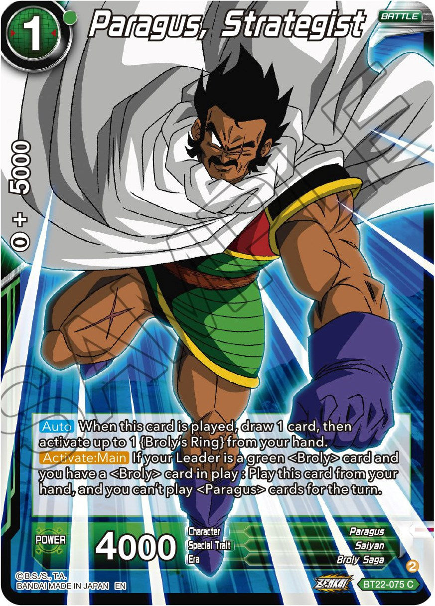 Paragus, Strategist (BT22-075) [Critical Blow] | Dragon's Lair Comics and Fantasy Houston TX