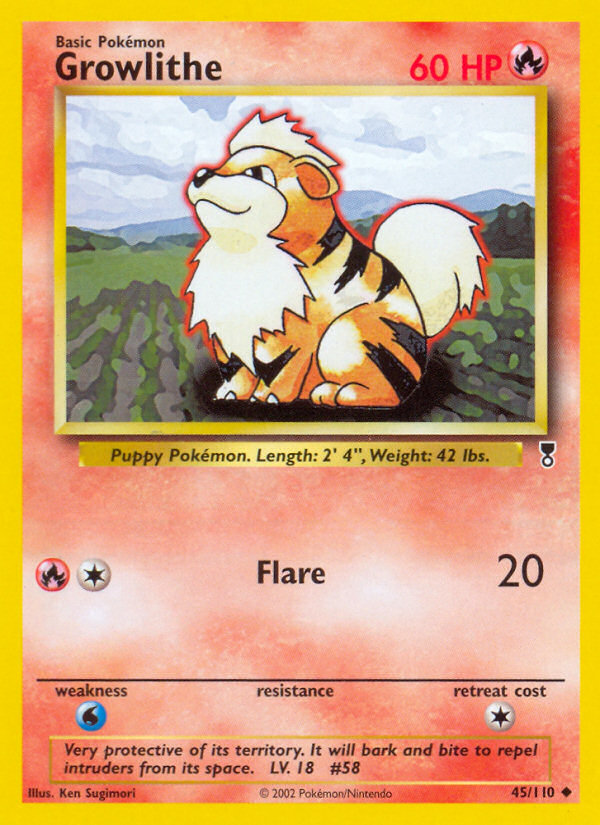 Growlithe (45/110) [Legendary Collection] | Dragon's Lair Comics and Fantasy Houston TX