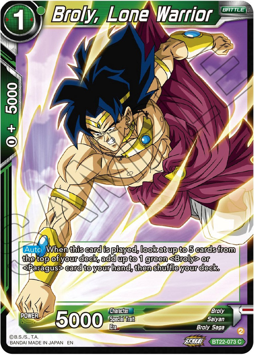 Broly, Lone Warrior (BT22-073) [Critical Blow] | Dragon's Lair Comics and Fantasy Houston TX