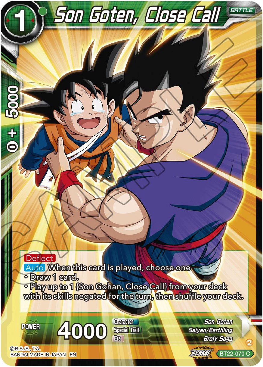 Son Goten, Close Call (BT22-070) [Critical Blow] | Dragon's Lair Comics and Fantasy Houston TX