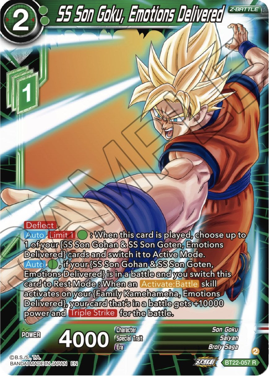 SS Son Goku, Emotions Delivered (BT22-057) [Critical Blow] | Dragon's Lair Comics and Fantasy Houston TX