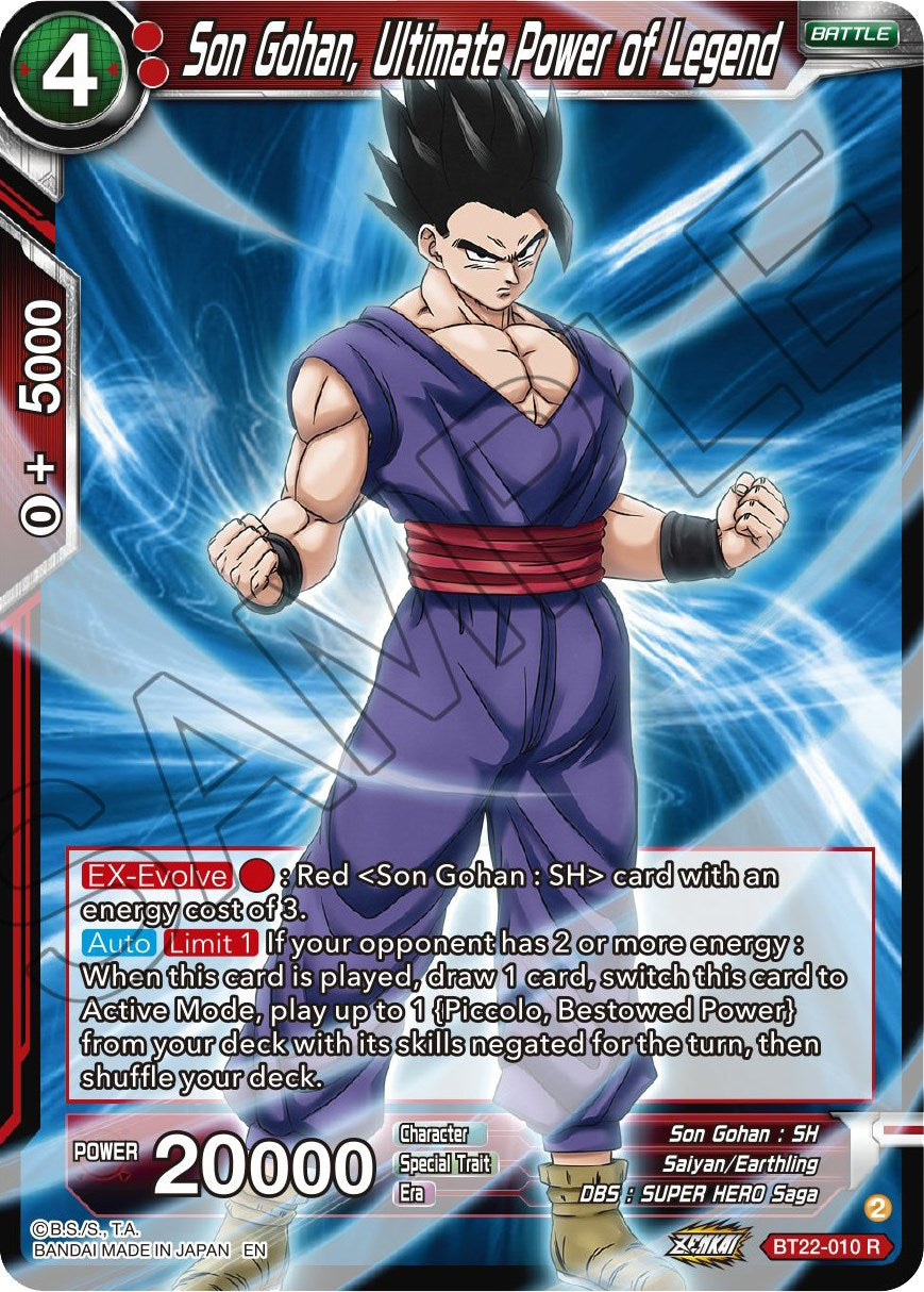 Son Gohan, Ultimate Power of Legend (BT22-010) [Critical Blow] | Dragon's Lair Comics and Fantasy Houston TX