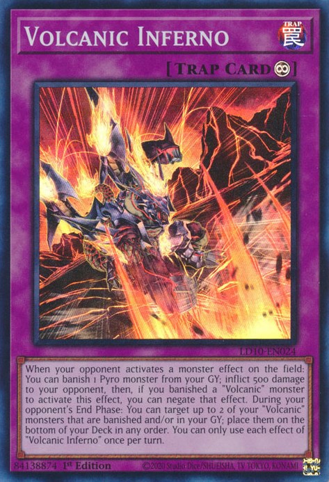 Volcanic Inferno [LD10-EN024] Super Rare | Dragon's Lair Comics and Fantasy Houston TX