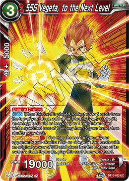 SSG Vegeta, to the Next Level (Uncommon) (BT13-022) [Supreme Rivalry] | Dragon's Lair Comics and Fantasy Houston TX