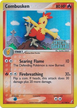 Combusken (31/100) (Stamped) [EX: Crystal Guardians] | Dragon's Lair Comics and Fantasy Houston TX