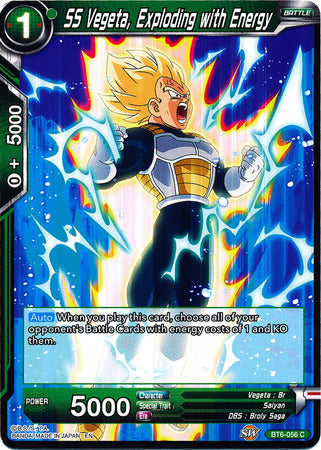 SS Vegeta, Exploding with Energy (BT6-056) [Destroyer Kings] | Dragon's Lair Comics and Fantasy Houston TX