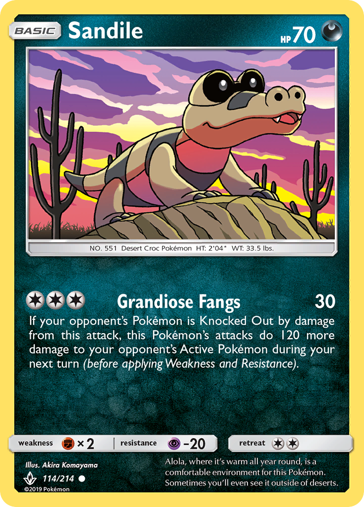 Sandile (114/214) [Sun & Moon: Unbroken Bonds] | Dragon's Lair Comics and Fantasy Houston TX