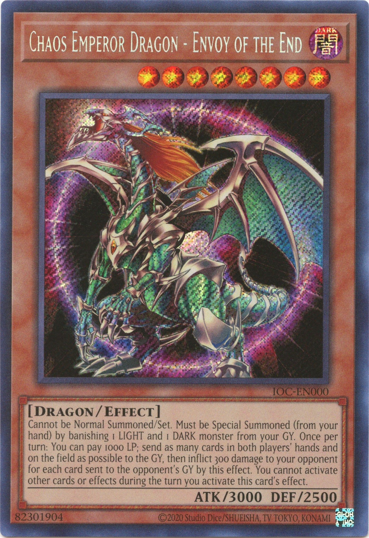 Chaos Emperor Dragon - Envoy of the End (25th Anniversary) [IOC-EN000] Secret Rare | Dragon's Lair Comics and Fantasy Houston TX