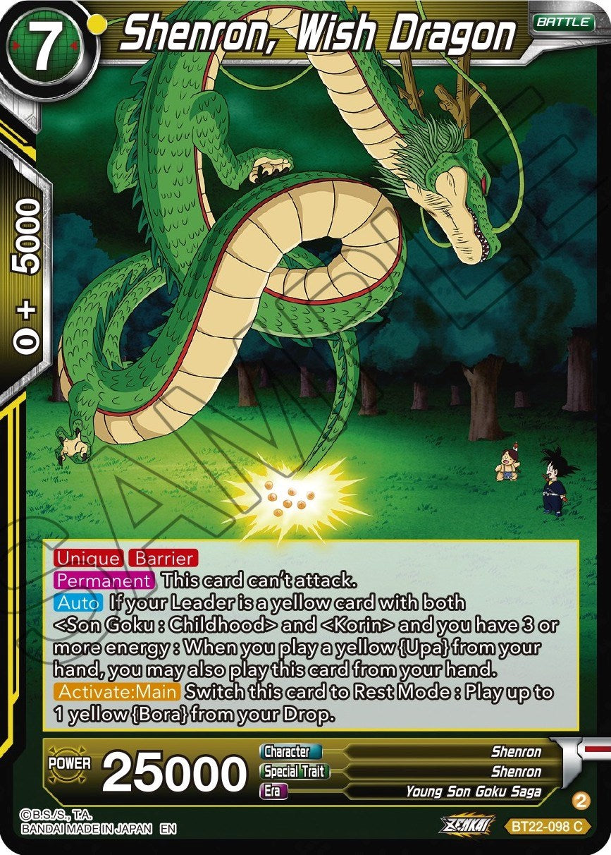 Shenron, Wish Dragon (BT22-098) [Critical Blow] | Dragon's Lair Comics and Fantasy Houston TX