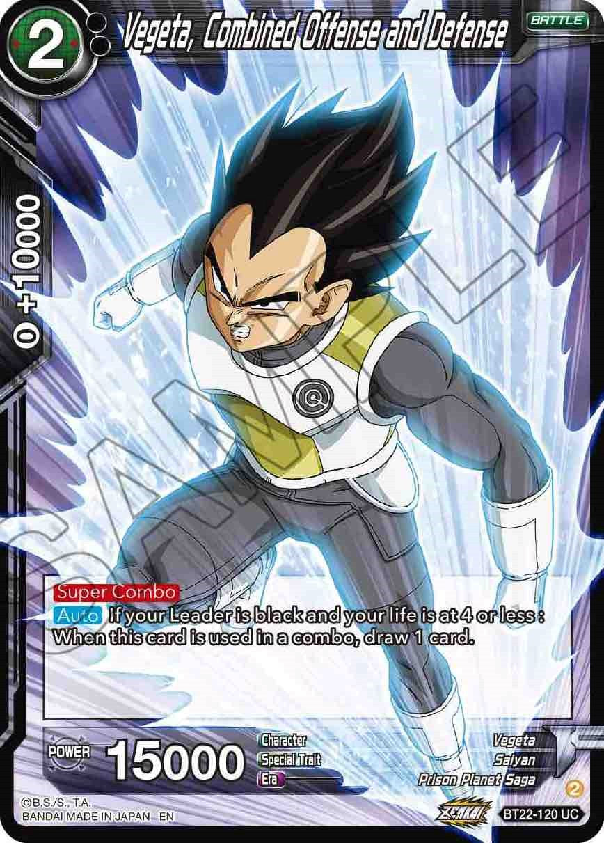 Vegeta, Combined Offense and Defense (BT22-120) [Critical Blow] | Dragon's Lair Comics and Fantasy Houston TX