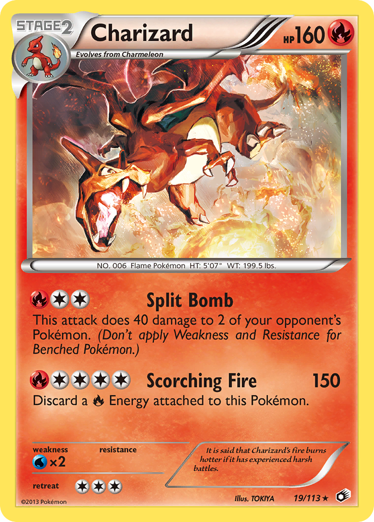 Charizard (19/113) [Black & White: Legendary Treasures] | Dragon's Lair Comics and Fantasy Houston TX