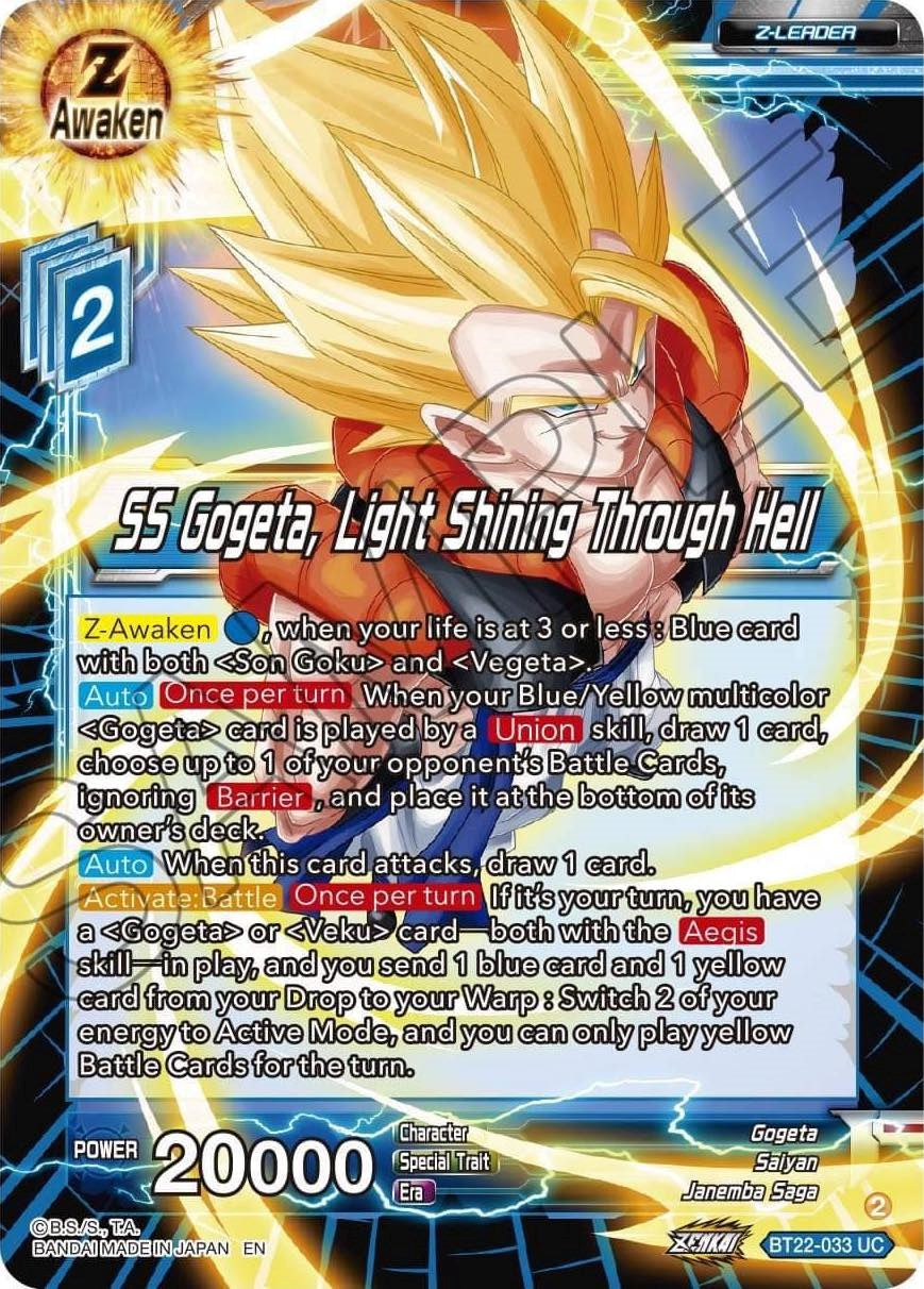 SS Gogeta, Light Shining Through Hell (BT22-033) [Critical Blow] | Dragon's Lair Comics and Fantasy Houston TX