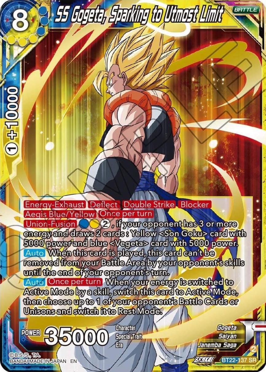 SS Gogeta, Sparking to Utmost Limit (BT22-137) [Critical Blow] | Dragon's Lair Comics and Fantasy Houston TX