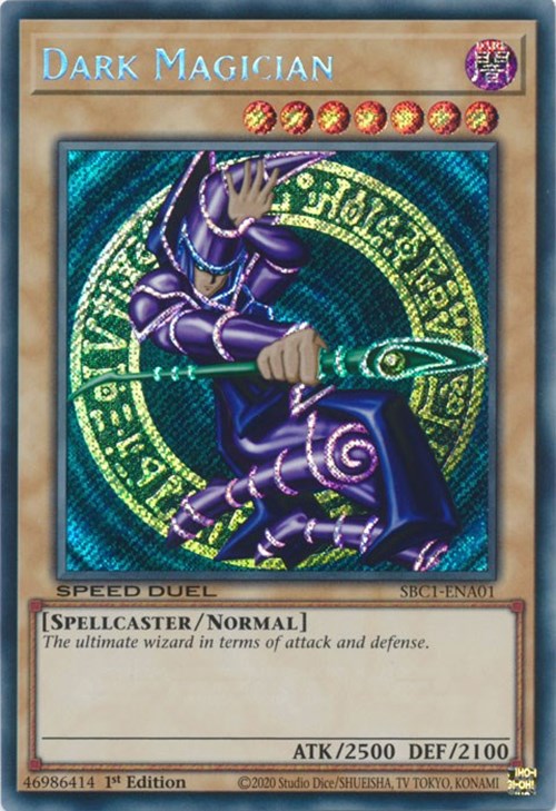 Dark Magician [SBC1-ENA01] Secret Rare | Dragon's Lair Comics and Fantasy Houston TX