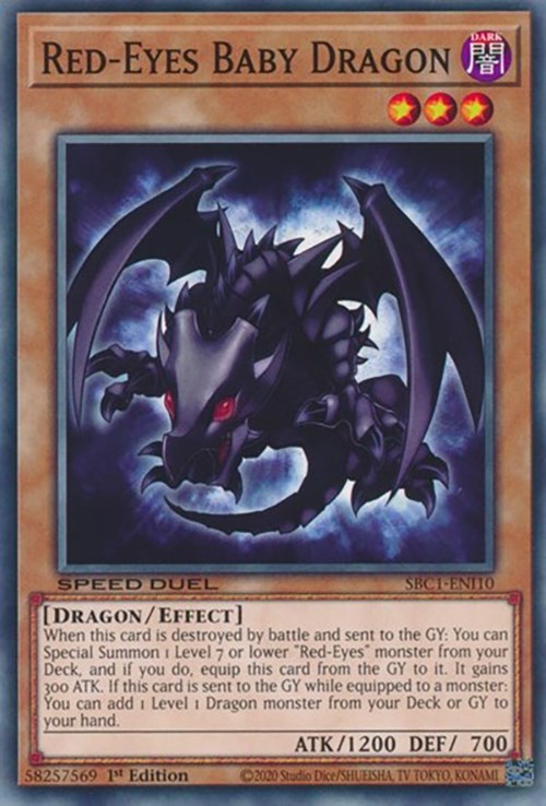 Red-Eyes Baby Dragon [SBC1-ENI10] Common | Dragon's Lair Comics and Fantasy Houston TX