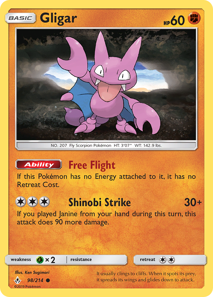 Gligar (98/214) [Sun & Moon: Unbroken Bonds] | Dragon's Lair Comics and Fantasy Houston TX