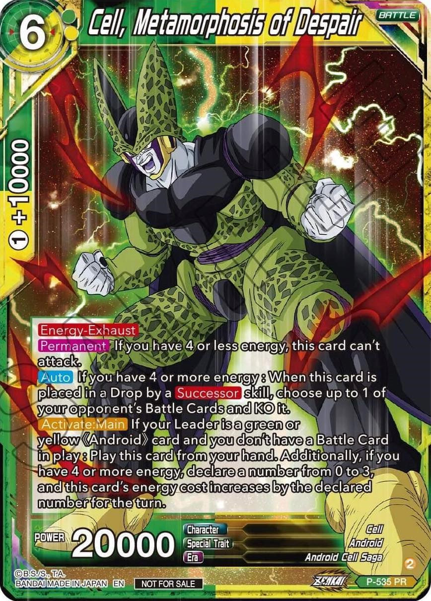 Cell, Metamorphosis of Despair (Zenkai Series Tournament Pack Vol.5) (P-535) [Tournament Promotion Cards] | Dragon's Lair Comics and Fantasy Houston TX