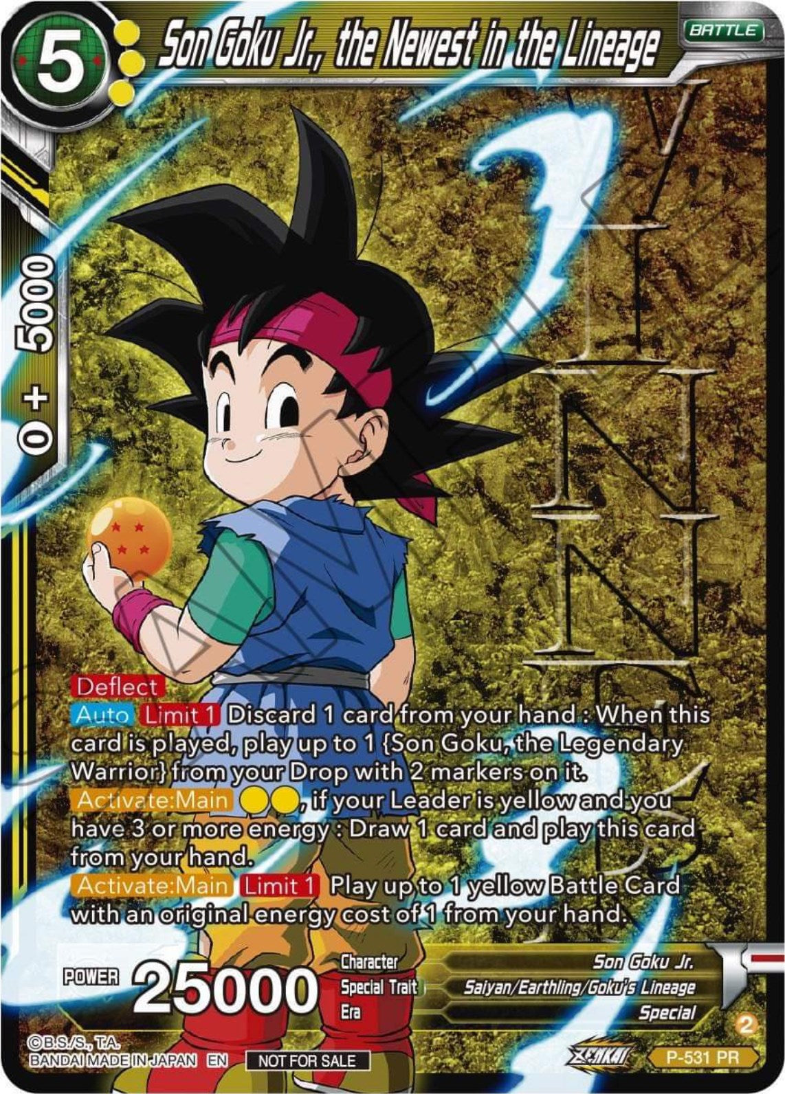 Son Goku Jr., the Newest in the Lineage (Winner-Stamped) (Zenkai Series Tournament Pack Vol.5) (P-531) [Tournament Promotion Cards] | Dragon's Lair Comics and Fantasy Houston TX