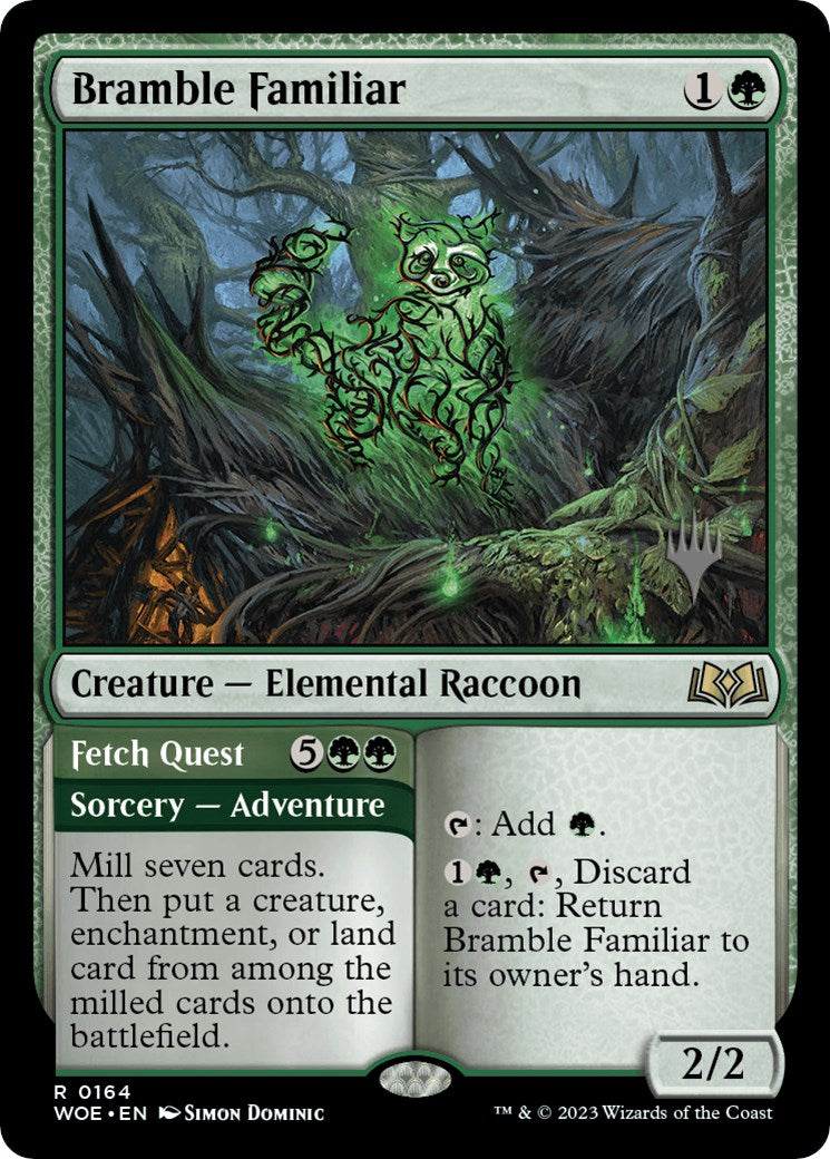 Bramble Familiar // Fetch Quest (Promo Pack) [Wilds of Eldraine Promos] | Dragon's Lair Comics and Fantasy Houston TX