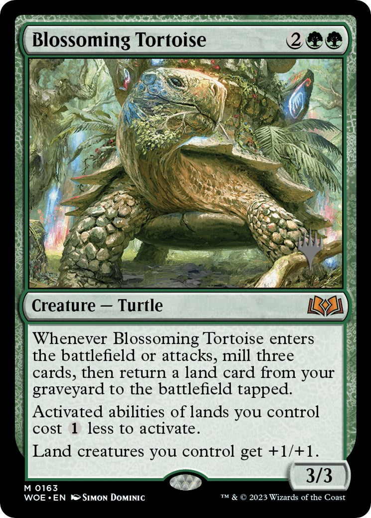 Blossoming Tortoise (Promo Pack) [Wilds of Eldraine Promos] | Dragon's Lair Comics and Fantasy Houston TX