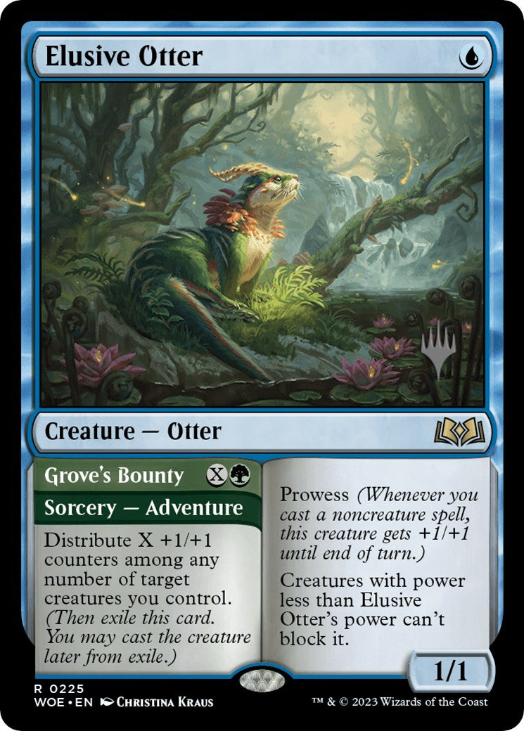 Elusive Otter // Grove's Bounty (Promo Pack) [Wilds of Eldraine Promos] | Dragon's Lair Comics and Fantasy Houston TX