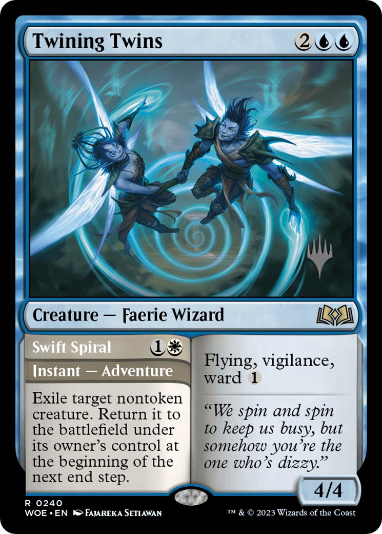 Twining Twins // Swift Spiral (Promo Pack) [Wilds of Eldraine Promos] | Dragon's Lair Comics and Fantasy Houston TX