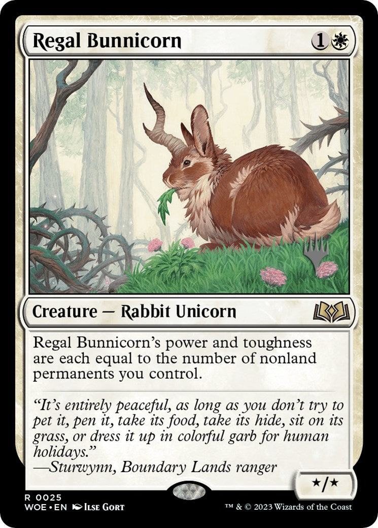 Regal Bunnicorn (Promo Pack) [Wilds of Eldraine Promos] | Dragon's Lair Comics and Fantasy Houston TX