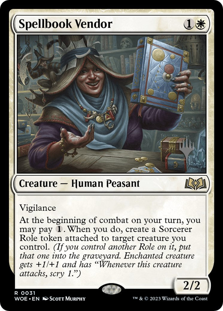 Spellbook Vendor (Promo Pack) [Wilds of Eldraine Promos] | Dragon's Lair Comics and Fantasy Houston TX