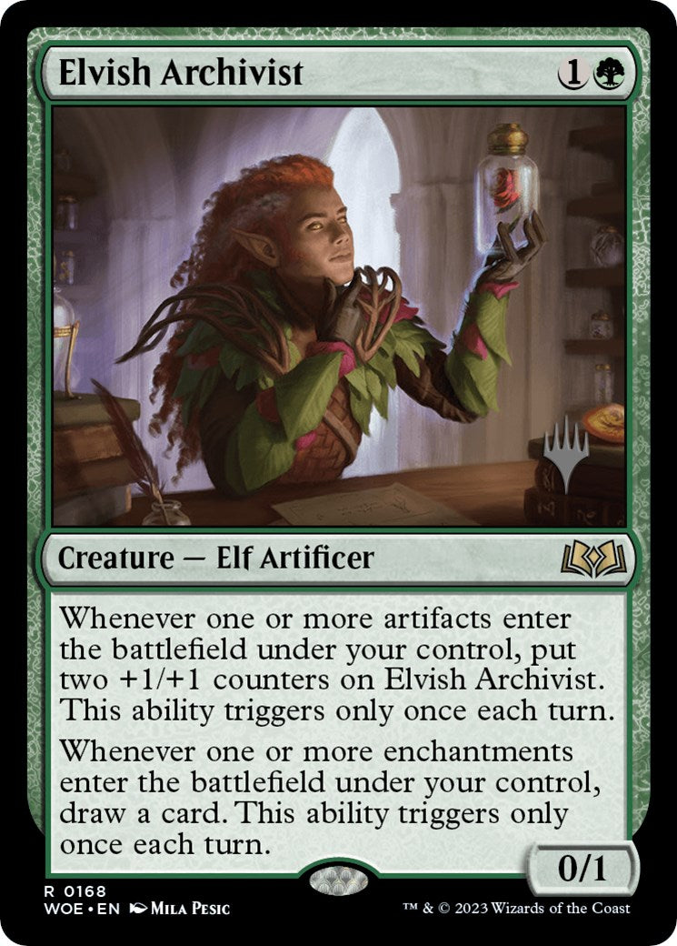 Elvish Archivist (Promo Pack) [Wilds of Eldraine Promos] | Dragon's Lair Comics and Fantasy Houston TX