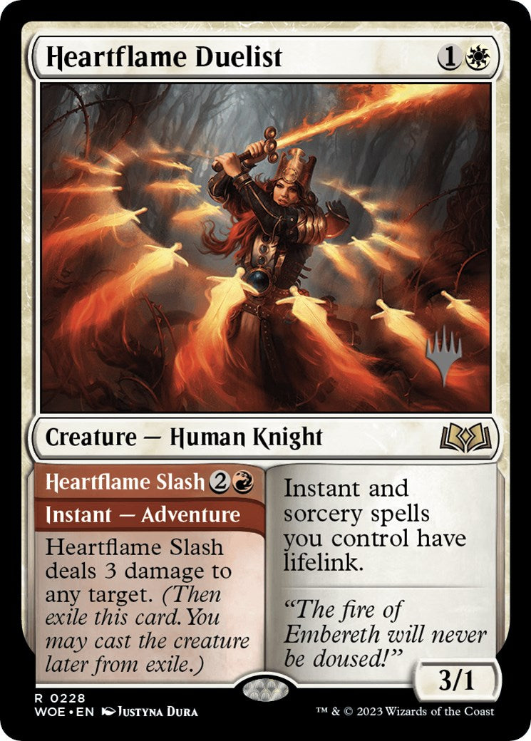 Heartflame Duelist // Heatflame Duelist (Promo Pack) [Wilds of Eldraine Promos] | Dragon's Lair Comics and Fantasy Houston TX