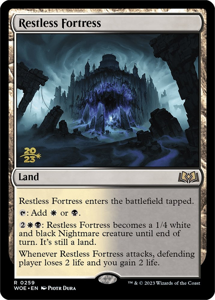 Restless Fortress [Wilds of Eldraine Prerelease Promos] | Dragon's Lair Comics and Fantasy Houston TX